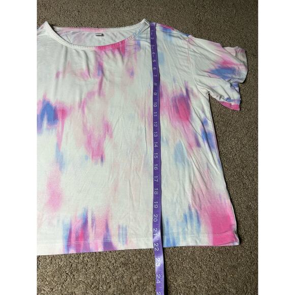 Women’s Medium Old Navy Cropped Flowy Tie Dye T-Shirt - Picture 4 of 5